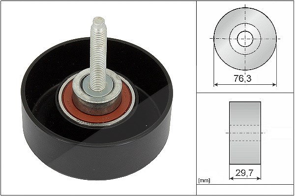 Schaeffler Ina Umlenk-/Führungsrolle, Keilrippenriemen [Hersteller-Nr. 532065110] für Ford