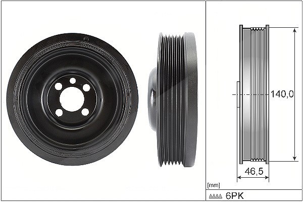 Schaeffler Ina Riemenscheibe, Kurbelwelle [Hersteller-Nr. 544013810] für Skoda, Audi, VW, Seat