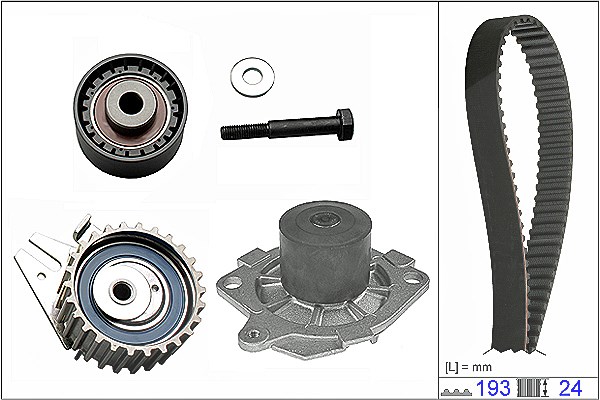 Schaeffler Ina Wasserpumpe + Zahnriemensatz [Hersteller-Nr. 530062330] für Fiat
