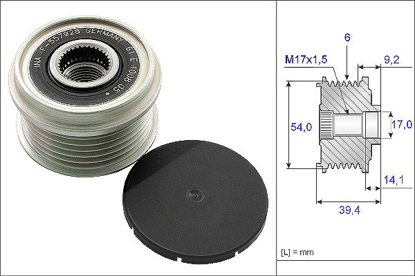 Schaeffler Ina Generatorfreilauf [Hersteller-Nr. 535015110] für Chrysler, Vauxhall, Alfa Romeo, Opel, Lancia, Renault, Peugeot, Citroën, Fiat