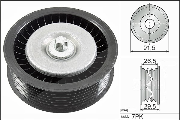 Schaeffler Ina Umlenk-/Führungsrolle, Keilrippenriemen [Hersteller-Nr. 532080810] für Mercedes-Benz