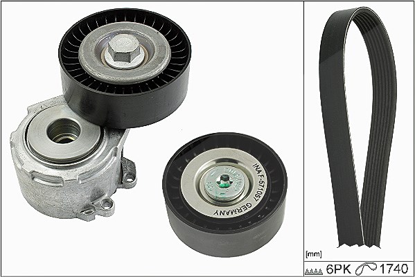 Schaeffler Ina Keilrippenriemensatz [Hersteller-Nr. 529015810] für Fiat, Lancia, Citroën, Peugeot