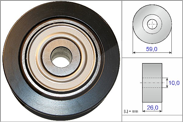 Schaeffler Ina Umlenk-/Führungsrolle, Keilrippenriemen [Hersteller-Nr. 532073710] für Mitsubishi, Peugeot