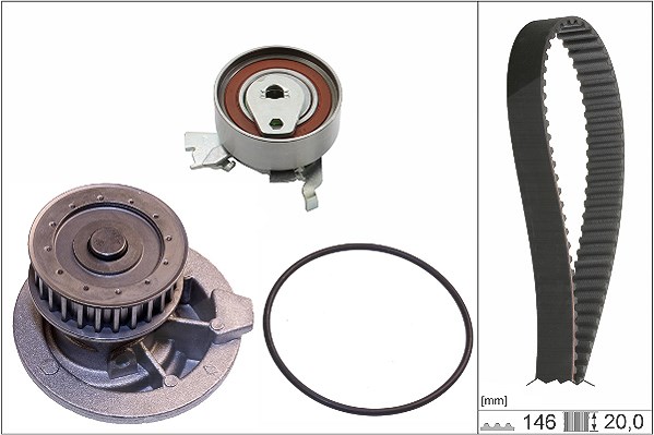 Schaeffler Ina Wasserpumpe + Zahnriemensatz [Hersteller-Nr. 530014730] für Holden, Chevrolet, Opel, Vauxhall