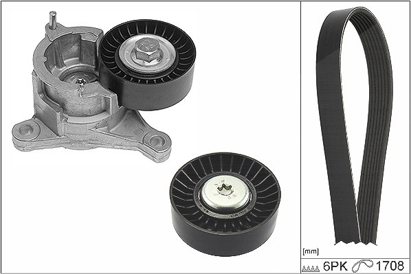 Schaeffler Ina Keilrippenriemensatz [Hersteller-Nr. 529018410] für Fiat, Citroën, Peugeot