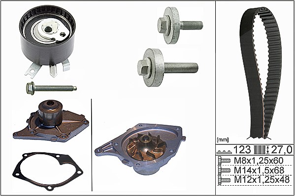 Schaeffler Ina Wasserpumpe + Zahnriemensatz [Hersteller-Nr. 530019730] für Nissan, Suzuki, Renault