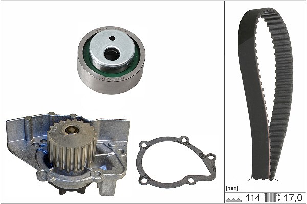 Schaeffler Ina Wasserpumpe + Zahnriemensatz [Hersteller-Nr. 530025830] für Citroën, Fiat, Peugeot
