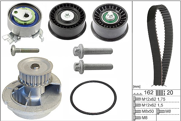 Schaeffler Ina Wasserpumpe + Zahnriemensatz [Hersteller-Nr. 530044131] für Vauxhall, Saab, Chevrolet, Opel