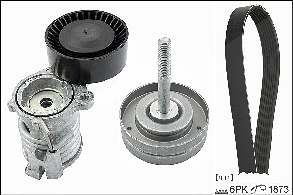 Schaeffler Ina Keilrippenriemensatz [Hersteller-Nr. 529009010] für Skoda, VW, Seat
