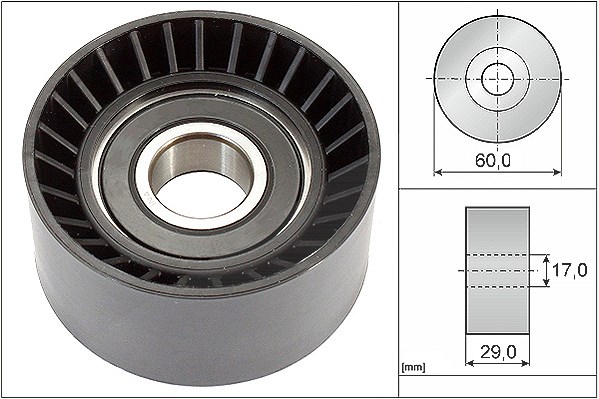 Schaeffler Ina Umlenk-/Führungsrolle, Keilrippenriemen [Hersteller-Nr. 532036420] für Nissan, Mitsubishi, Vauxhall, Renault, Opel