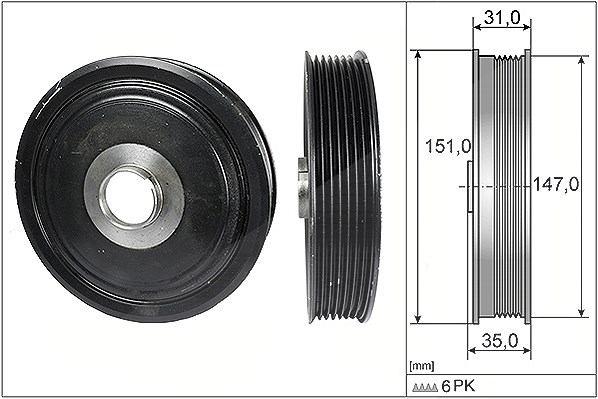 Schaeffler Ina Riemenscheibe, Kurbelwelle [Hersteller-Nr. 544011010] für Nissan, Renault