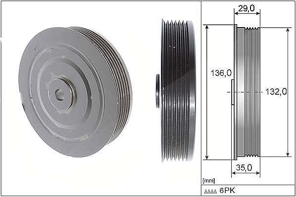 Schaeffler Ina Riemenscheibe, Kurbelwelle [Hersteller-Nr. 544000910] für Renault