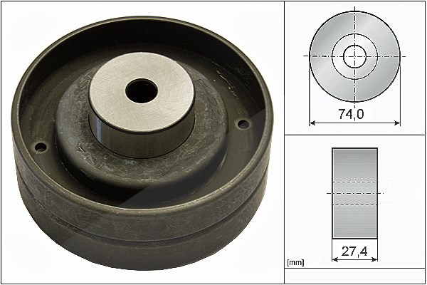 Schaeffler Ina Umlenk-/Führungsrolle, Zahnriemen [Hersteller-Nr. 532005110] für Audi, VW, Volvo