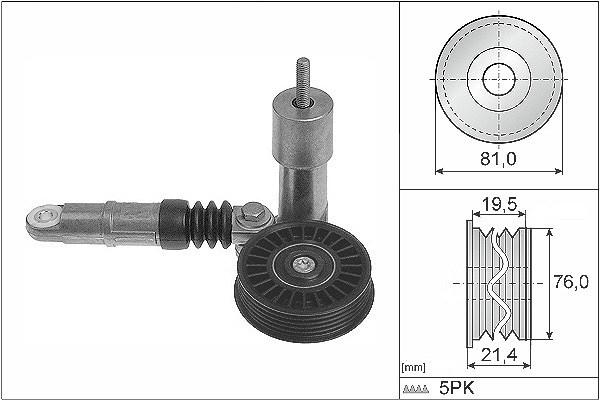 Schaeffler Ina Riemenspanner, Keilrippenriemen [Hersteller-Nr. 534001410] für Skoda, VW, Audi
