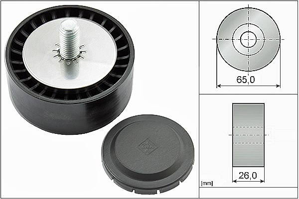 Schaeffler Ina Umlenk-/Führungsrolle, Keilrippenriemen [Hersteller-Nr. 532080210] für Mercedes-Benz