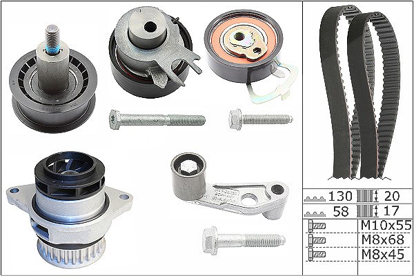 Schaeffler Ina Wasserpumpe + Zahnriemensatz [Hersteller-Nr. 530008930] für VW, Seat, Audi