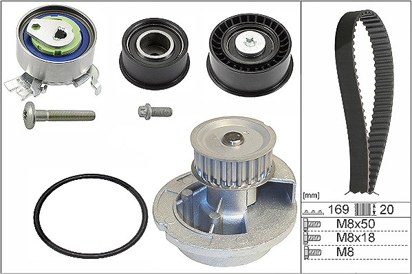 Schaeffler Ina Wasserpumpe + Zahnriemensatz [Hersteller-Nr. 530007831] für Opel, Vauxhall