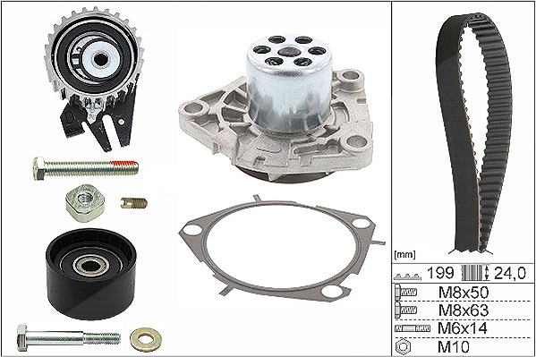 Schaeffler Ina Wasserpumpe + Zahnriemensatz [Hersteller-Nr. 530056230] für Saab, Jeep, Chrysler, Lancia, Chevrolet, Vauxhall, Suzuki, Cadillac, Fiat,