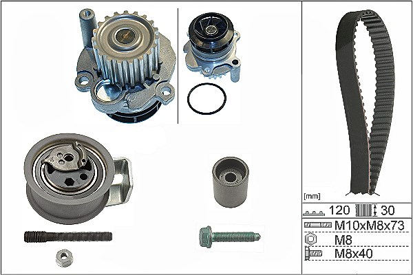 Schaeffler Ina Wasserpumpe + Zahnriemensatz [Hersteller-Nr. 530009131] für Ford, Seat, VW, Skoda, Audi