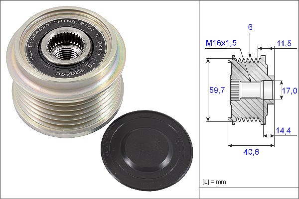 Schaeffler Ina Generatorfreilauf [Hersteller-Nr. 535022710] für Opel, Vauxhall