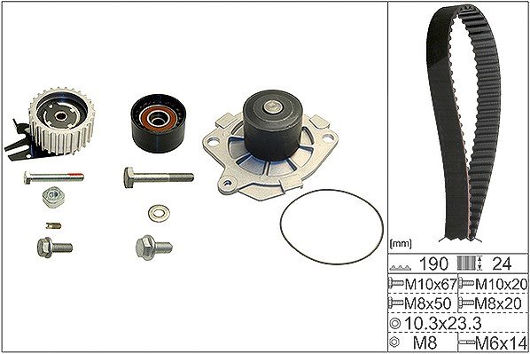 Schaeffler Ina Wasserpumpe + Zahnriemensatz [Hersteller-Nr. 530062430] für Suzuki, Alfa Romeo, Fiat, Vauxhall, Opel, Saab