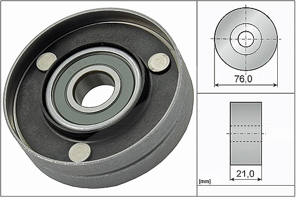 Schaeffler Ina Umlenk-/Führungsrolle, Keilrippenriemen [Hersteller-Nr. 532056710] für VW, Audi