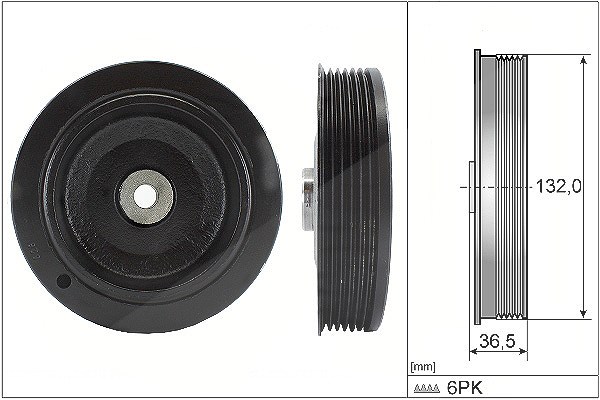 Schaeffler Ina Riemenscheibe, Kurbelwelle [Hersteller-Nr. 544000710] für Renault