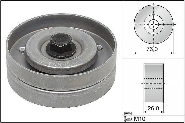 Schaeffler Ina Umlenk-/Führungsrolle, Keilrippenriemen [Hersteller-Nr. 532040230] für Chevrolet, Honda, Opel, Vauxhall