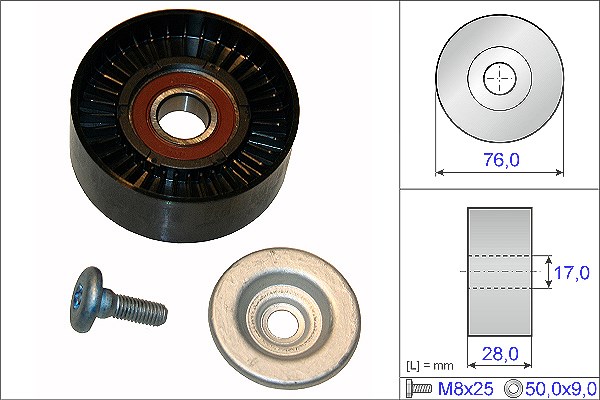Schaeffler Ina Umlenk-/Führungsrolle, Keilrippenriemen [Hersteller-Nr. 532064810] für Mercedes-Benz