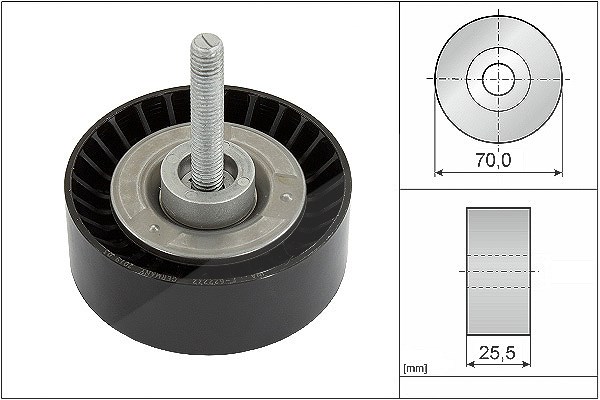 Schaeffler Ina Umlenk-/Führungsrolle, Keilrippenriemen [Hersteller-Nr. 532065210] für Ford, Volvo