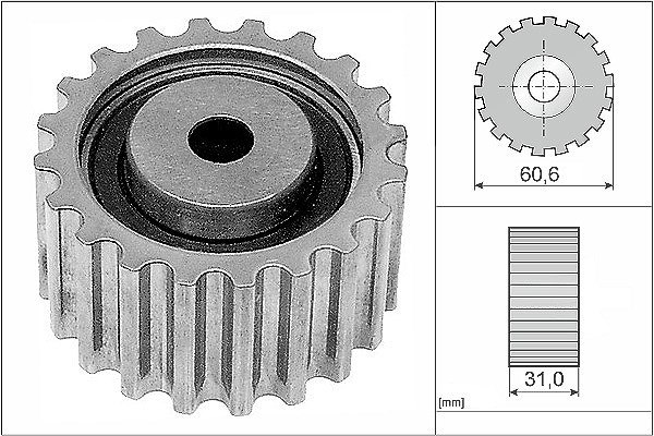 Schaeffler Ina Umlenk-/Führungsrolle, Zahnriemen [Hersteller-Nr. 532022010] für Opel, Vauxhall, Renault, Dacia, Mitsubishi, Volvo, Suzuki