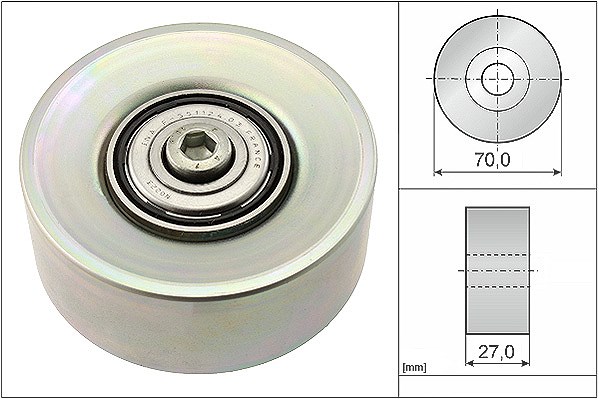 Schaeffler Ina Umlenk-/Führungsrolle, Keilrippenriemen [Hersteller-Nr. 532039810] für BMW