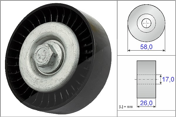 Schaeffler Ina Umlenk-/Führungsrolle, Keilrippenriemen [Hersteller-Nr. 532066910] für Mercedes-Benz