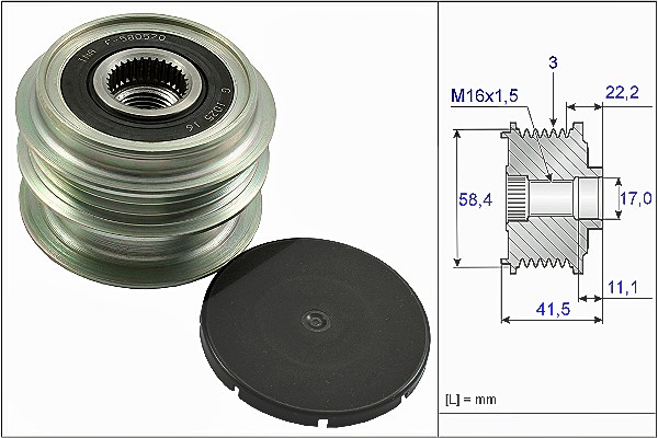 Schaeffler Ina Generatorfreilauf [Hersteller-Nr. 535026910] für Renault, Dacia