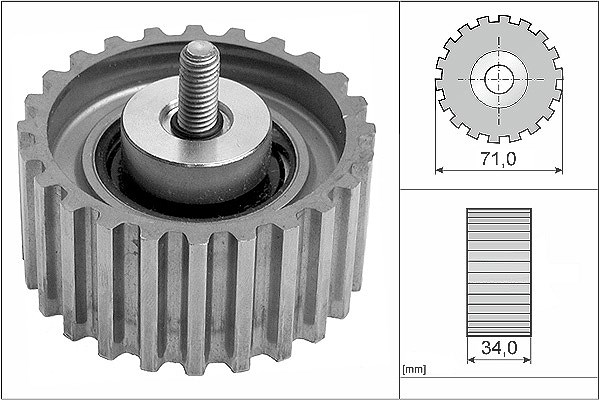 Schaeffler Ina Umlenk-/Führungsrolle, Zahnriemen [Hersteller-Nr. 532044110] für Fiat, Iveco
