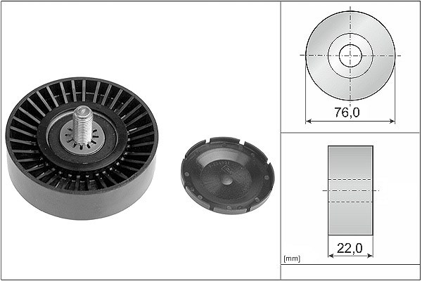 Schaeffler Ina Umlenk-/Führungsrolle, Keilrippenriemen [Hersteller-Nr. 532032310] für Kia, Hyundai