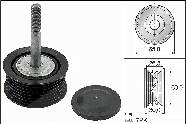 Schaeffler Ina Umlenk-/Führungsrolle, Keilrippenriemen [Hersteller-Nr. 532079310] für Porsche