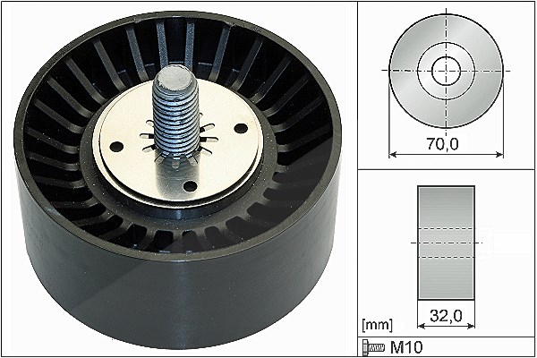 Schaeffler Ina Umlenk-/Führungsrolle, Keilrippenriemen [Hersteller-Nr. 532073510] für Chevrolet, Vauxhall, Opel