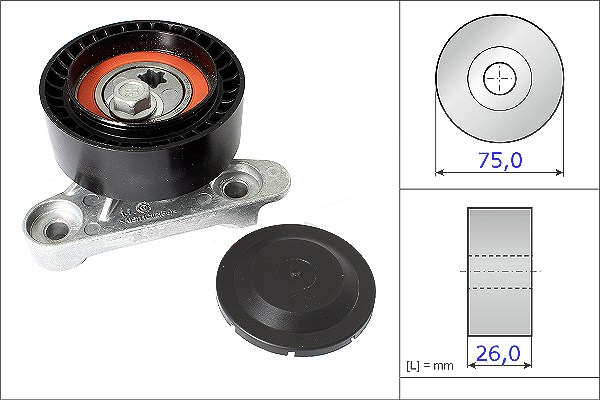 Schaeffler Ina Spannrolle, Keilrippenriemen [Hersteller-Nr. 531087110] für Skoda, Seat, VW