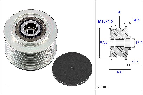 Schaeffler Ina Generatorfreilauf [Hersteller-Nr. 535005210] für VW, Volvo