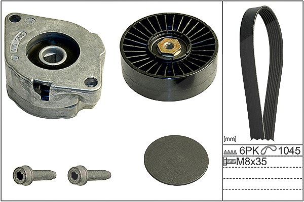 Schaeffler Ina Keilrippenriemensatz [Hersteller-Nr. 529010210] für Seat, VW, Ford
