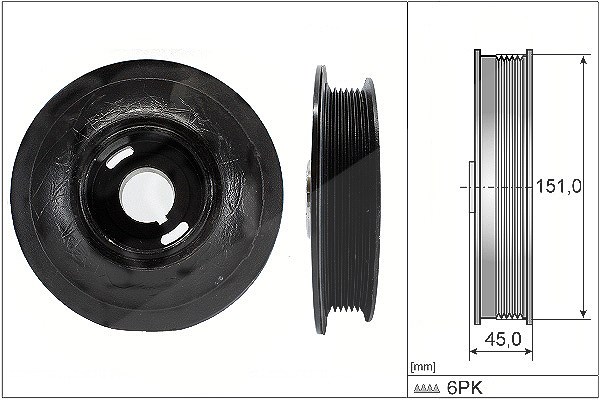 Schaeffler Ina Riemenscheibe, Kurbelwelle [Hersteller-Nr. 544007210] für Opel, Chevrolet, Saab, Vauxhall