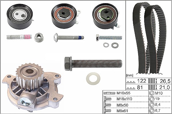 Schaeffler Ina Wasserpumpe + Zahnriemensatz [Hersteller-Nr. 530048330] für VW