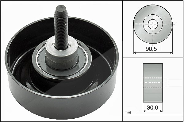 Schaeffler Ina Umlenk-/Führungsrolle, Keilrippenriemen [Hersteller-Nr. 532040530] für Ford