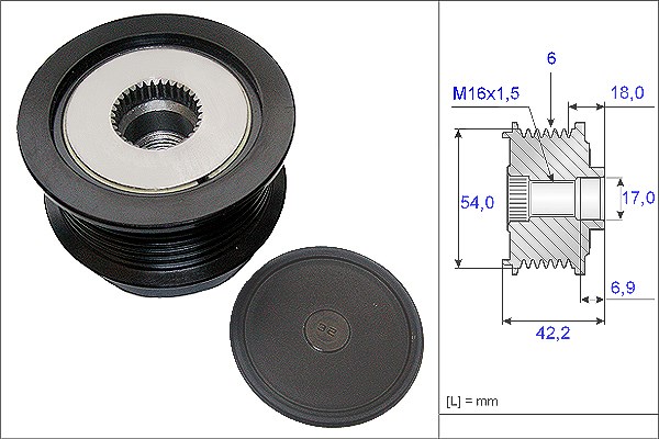 Schaeffler Ina Generatorfreilauf [Hersteller-Nr. 535018810] für Vauxhall, Opel, Saab