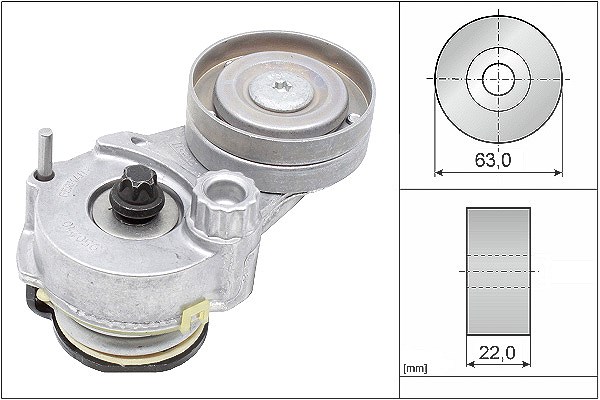 Schaeffler Ina Spannarm, Keilrippenriemen [Hersteller-Nr. 534014710] für Fiat, Chevrolet, Vauxhall, Opel, Alfa Romeo, Saab