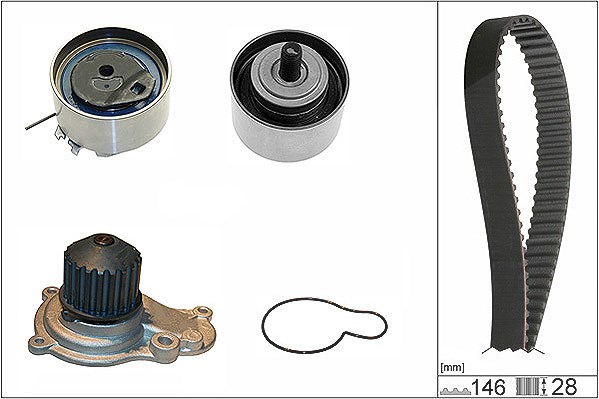 Schaeffler Ina Wasserpumpe + Zahnriemensatz [Hersteller-Nr. 530064130] für Jeep, Dodge, Chrysler
