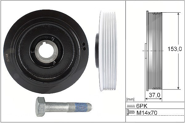 Schaeffler Ina Riemenscheibensatz, Kurbelwelle [Hersteller-Nr. 544005820] für Fiat, Lancia, Citroën, Peugeot
