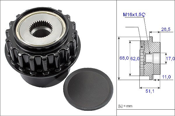 Schaeffler Ina Generatorfreilauf [Hersteller-Nr. 535017510] für Volvo, Land Rover