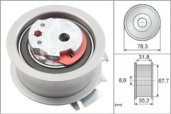 Schaeffler Ina Spannrolle, Zahnriemen [Hersteller-Nr. 531062830] für Chrysler, Seat, Skoda, Mitsubishi, Dodge, Audi, Jeep, VW